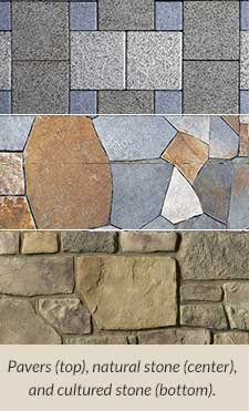 patio pavers and natural stone examples